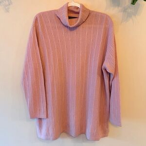 LOCHMERE 100% Cashmere Oversized Cable Knit Turtle Neck - 26" PTP